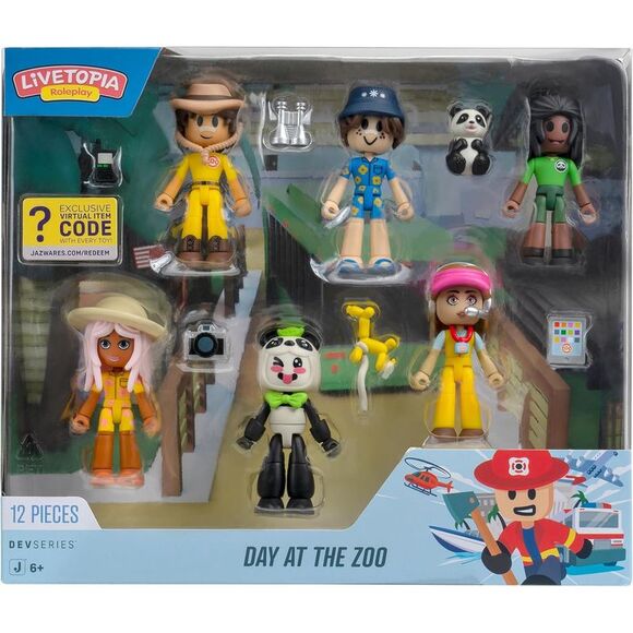 DevSeries Livetopia Roleplay Day at the Zoo Pack Playset with 6 Action Figures - Picture 9 of 10